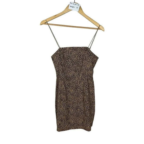 Urban Outfitters Dresses & Skirts - Urban Outfitters Colette Leopard Print Stretch Linen Mini Party Dress Size 2